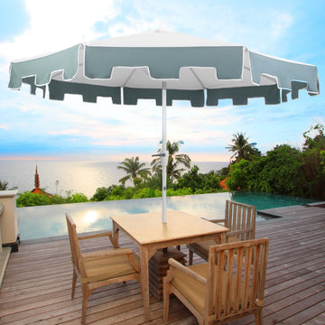 Baiona 9 ft. Classic MidCentury Market Patio Umbrella - JONATHAN Y
